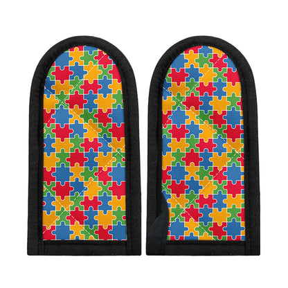 Autism Awareness Jigsaw Pattern Print Skillet Handle Cover