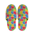 Autism Awareness Jigsaw Pattern Print Slippers