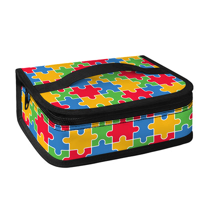 Autism Awareness Jigsaw Pattern Print Small Lunch Bag