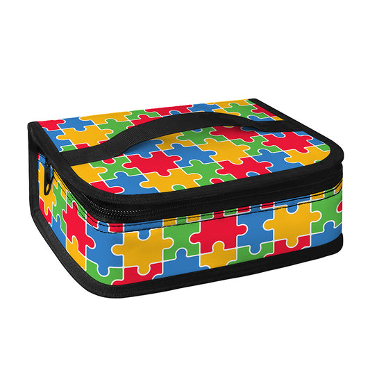 Autism Awareness Jigsaw Pattern Print Small Lunch Bag