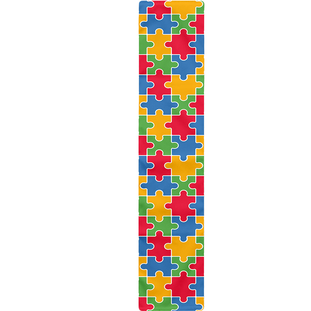 Autism Awareness Jigsaw Pattern Print Table Runner