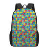 Autism Awareness Jigsaw Print 17 Inch Backpack