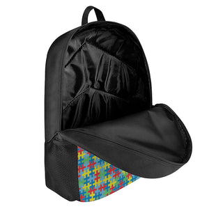 Autism Awareness Jigsaw Print 17 Inch Backpack