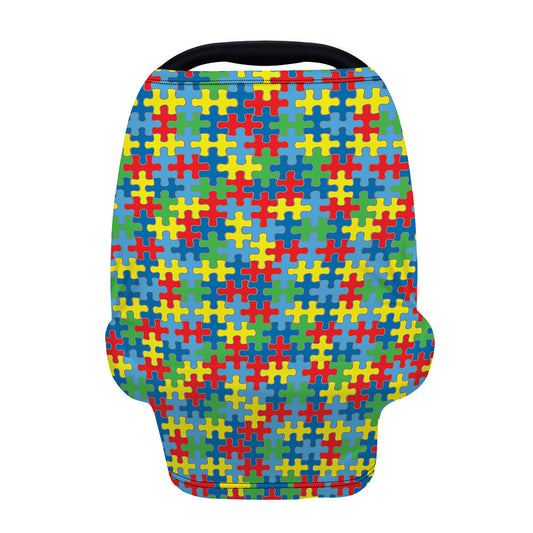 Autism Awareness Jigsaw Print Baby Seat Cover