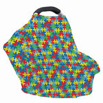 Autism Awareness Jigsaw Print Baby Seat Cover