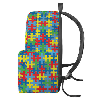 Autism Awareness Jigsaw Print Backpack