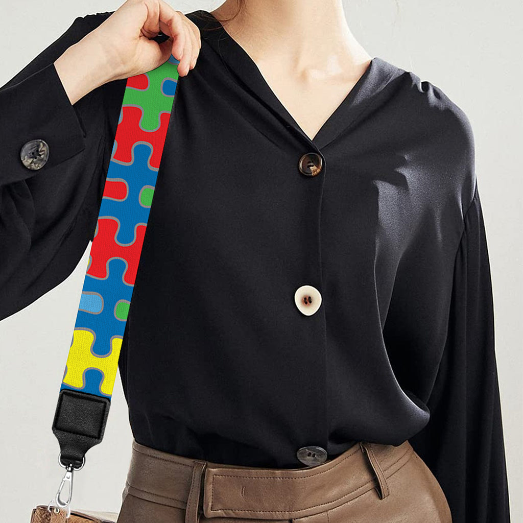 Autism Awareness Jigsaw Print Bag Strap