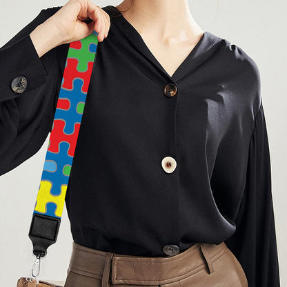 Autism Awareness Jigsaw Print Bag Strap