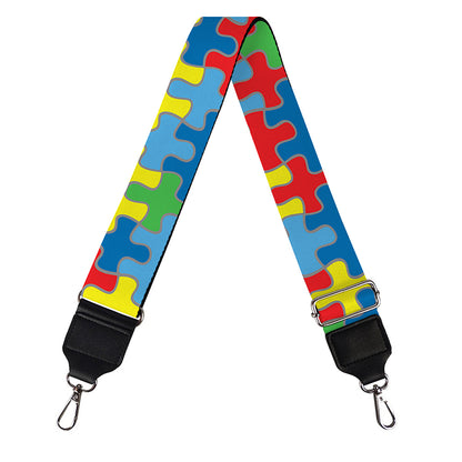 Autism Awareness Jigsaw Print Bag Strap