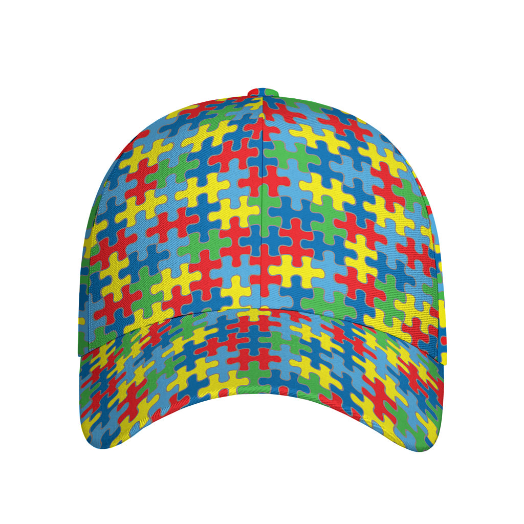 Autism Awareness Jigsaw Print Baseball Cap