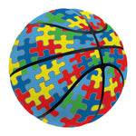 Autism Awareness Jigsaw Print Basketball