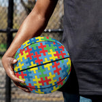 Autism Awareness Jigsaw Print Basketball
