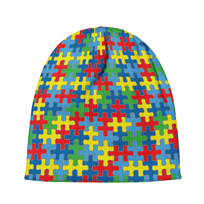 Autism Awareness Jigsaw Print Beanie