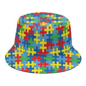 Autism Awareness Jigsaw Print Bucket Hat