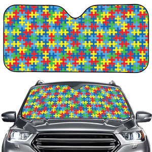 Autism Awareness Jigsaw Print Car Windshield Sun Shade