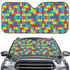 Autism Awareness Jigsaw Print Car Windshield Sun Shade