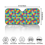 Autism Awareness Jigsaw Print Car Windshield Sun Shade