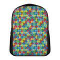Autism Awareness Jigsaw Print Casual Backpack