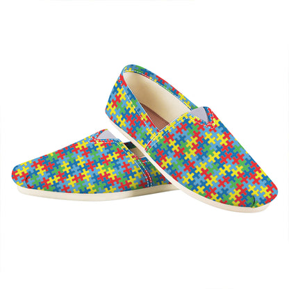 Autism Awareness Jigsaw Print Casual Shoes