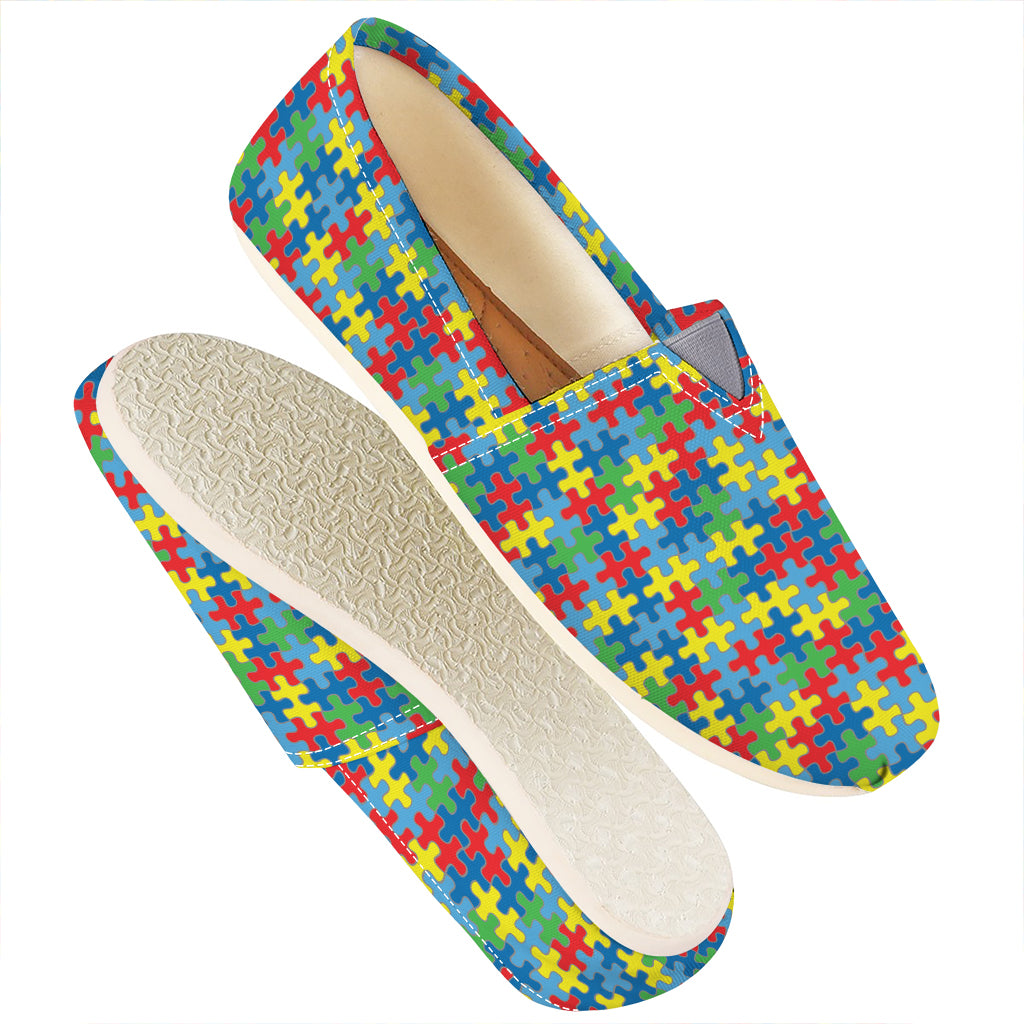 Autism Awareness Jigsaw Print Casual Shoes