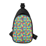 Autism Awareness Jigsaw Print Chest Bag