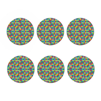 Autism Awareness Jigsaw Print Coaster Set