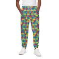 Autism Awareness Jigsaw Print Cotton Sweatpants