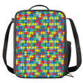 Autism Awareness Jigsaw Print Crossbody Lunch Bag