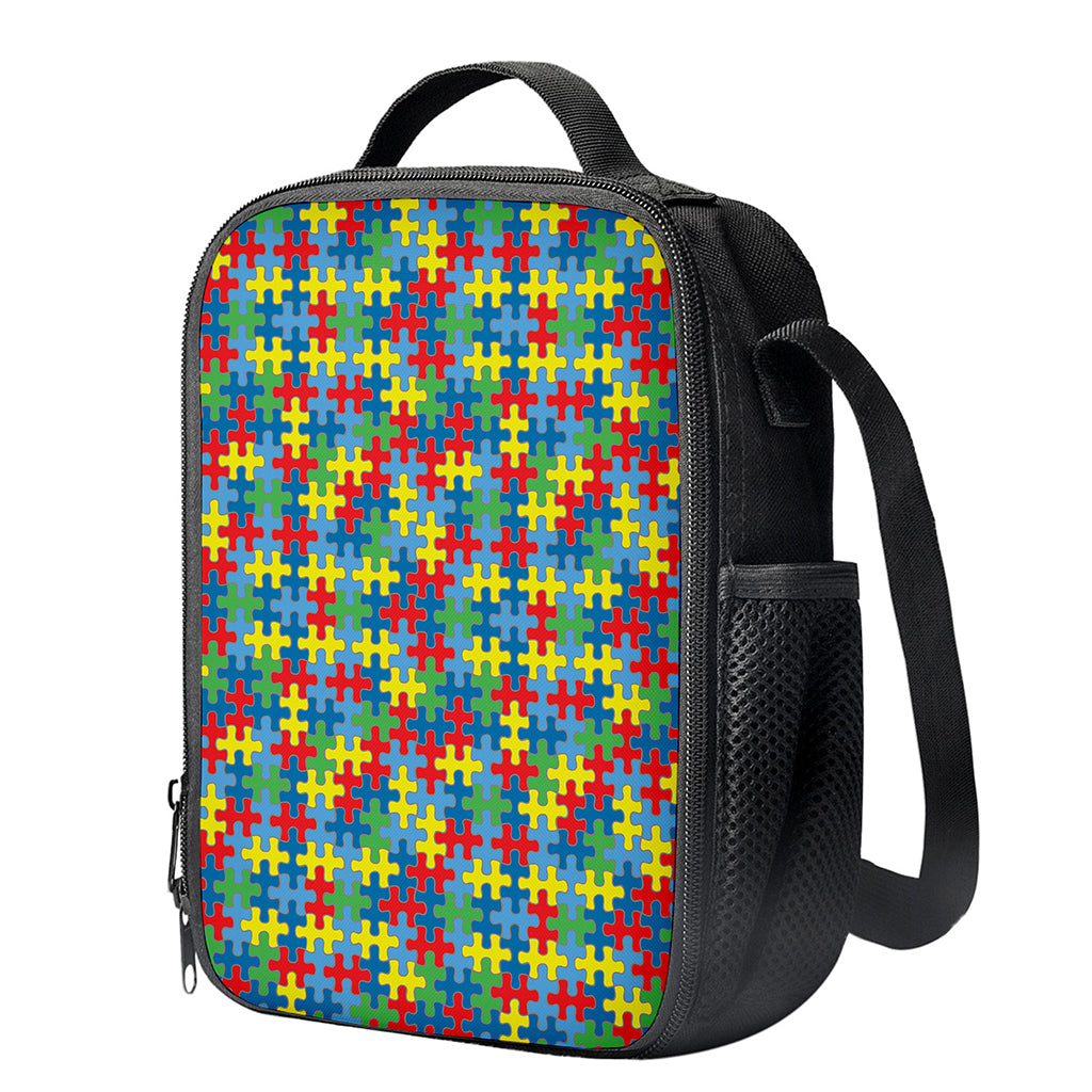 Autism Awareness Jigsaw Print Crossbody Lunch Bag