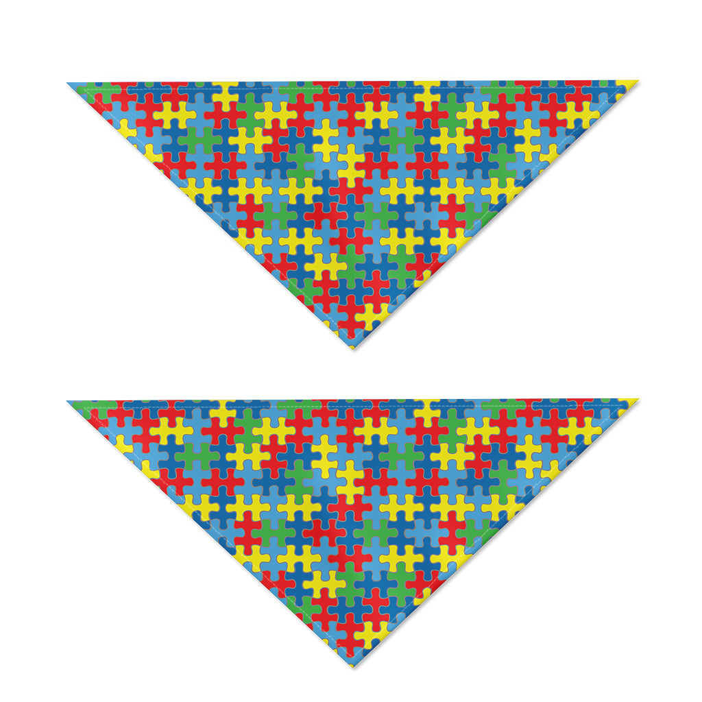 Autism Awareness Jigsaw Print Dog Bandana