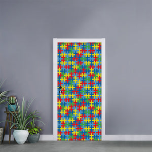 Autism Awareness Jigsaw Print Door Sticker