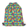 Autism Awareness Jigsaw Print Drawstring Bag