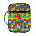 Autism Awareness Jigsaw Print Front Pocket Bible Bag