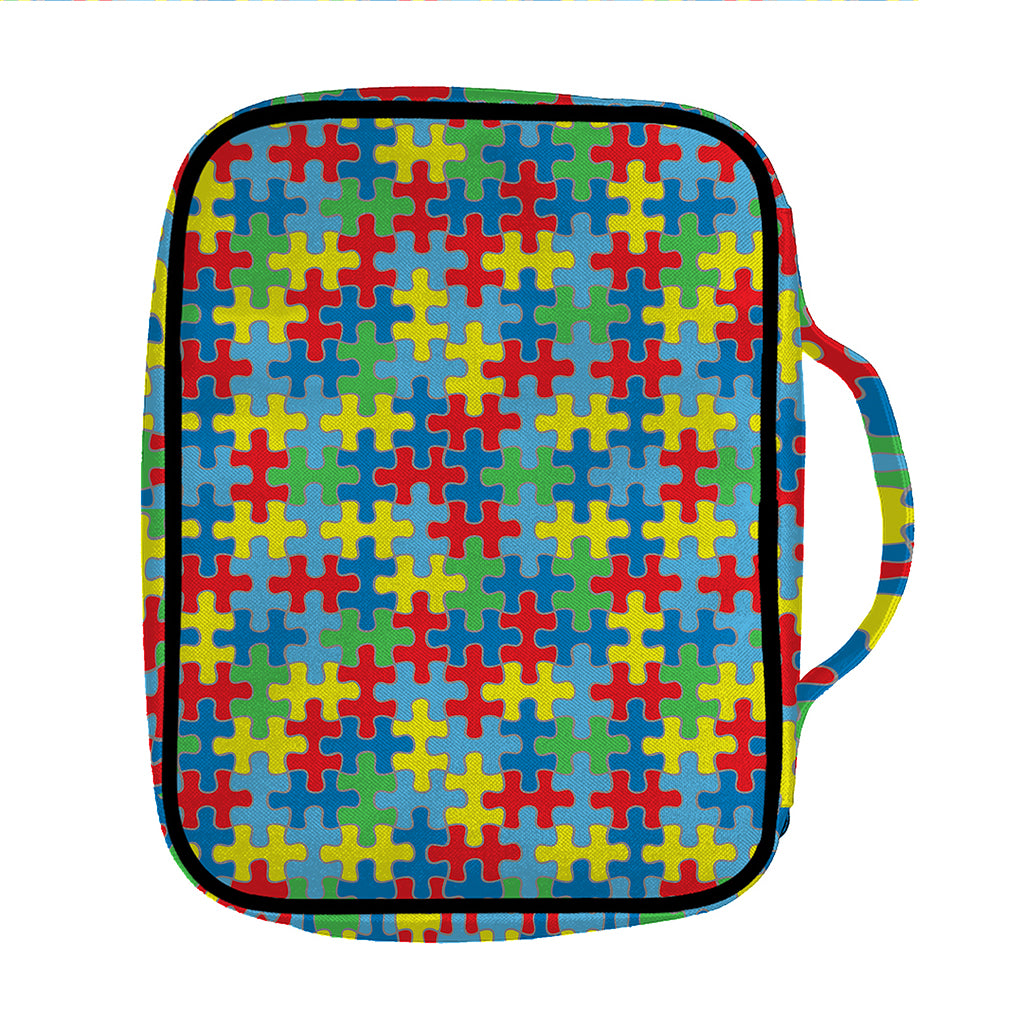 Autism Awareness Jigsaw Print Front Pocket Bible Bag