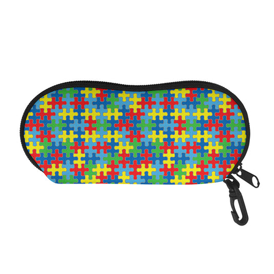 Autism Awareness Jigsaw Print Glasses Case