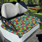 Autism Awareness Jigsaw Print Golf Cart Seat Cover