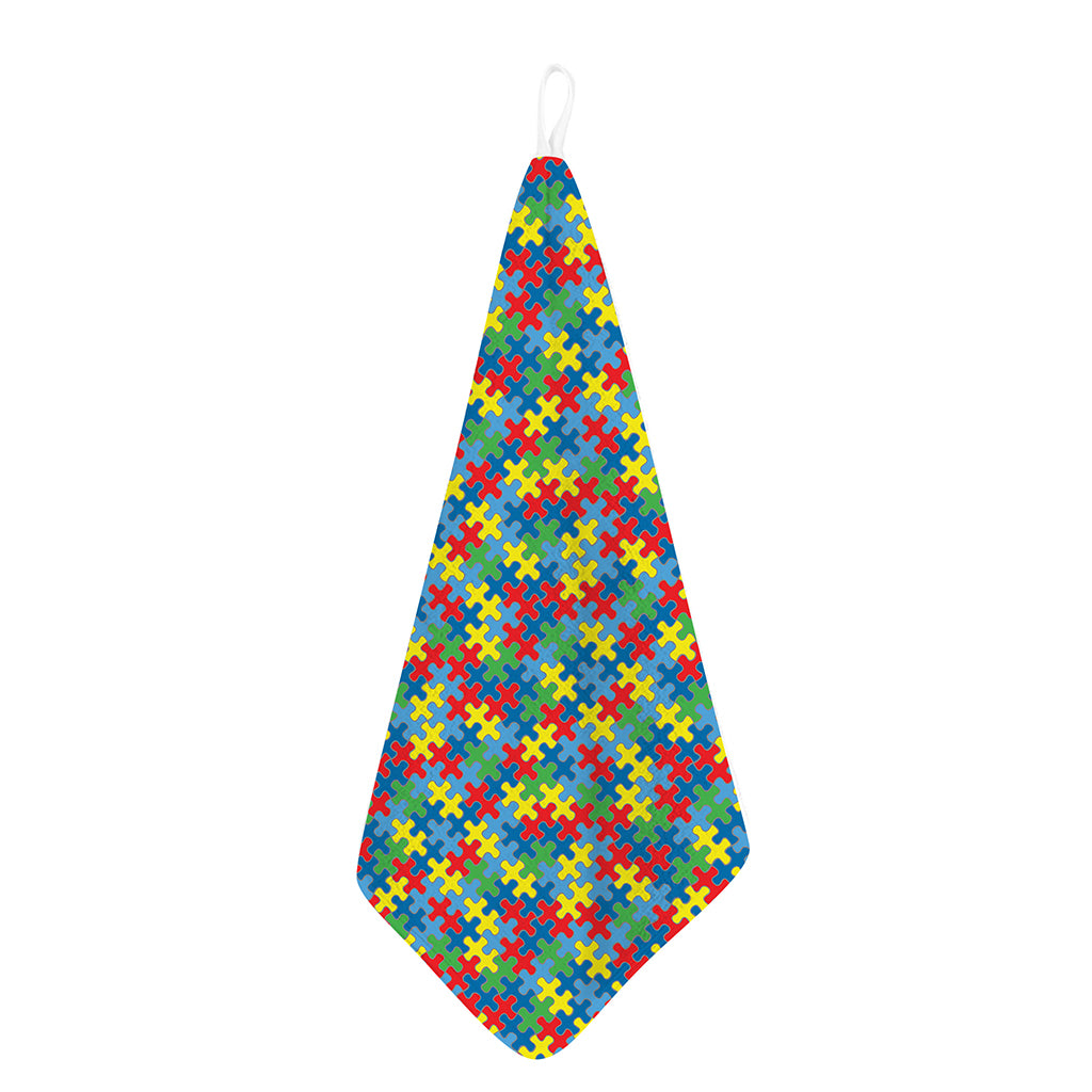 Autism Awareness Jigsaw Print Hand Towel