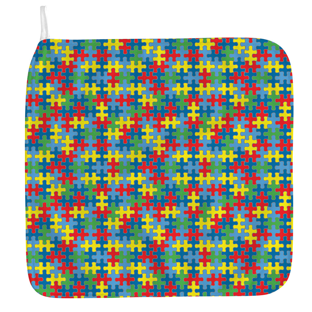 Autism Awareness Jigsaw Print Hand Towel