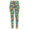 Autism Awareness Jigsaw Print High-Waisted Pocket Leggings