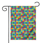 Autism Awareness Jigsaw Print House Flag