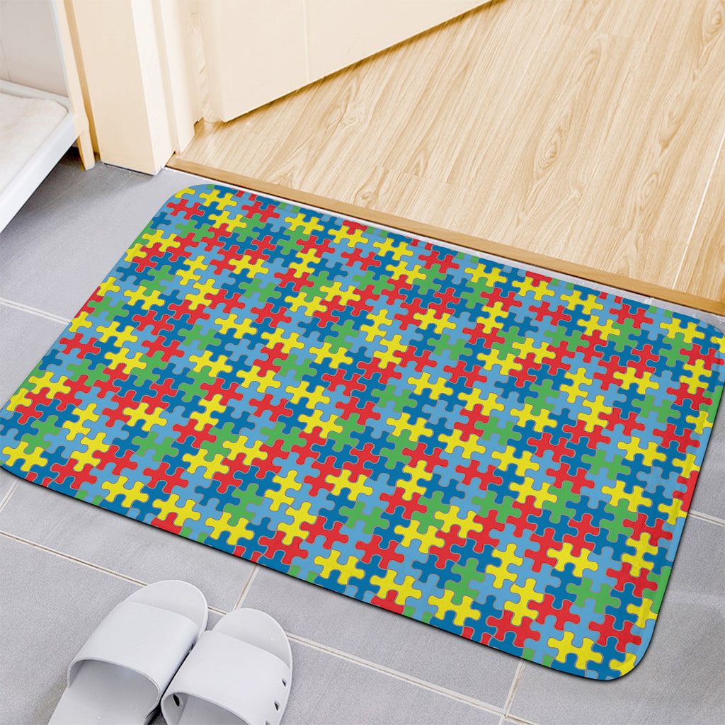 Autism Awareness Jigsaw Print Indoor Door Mat