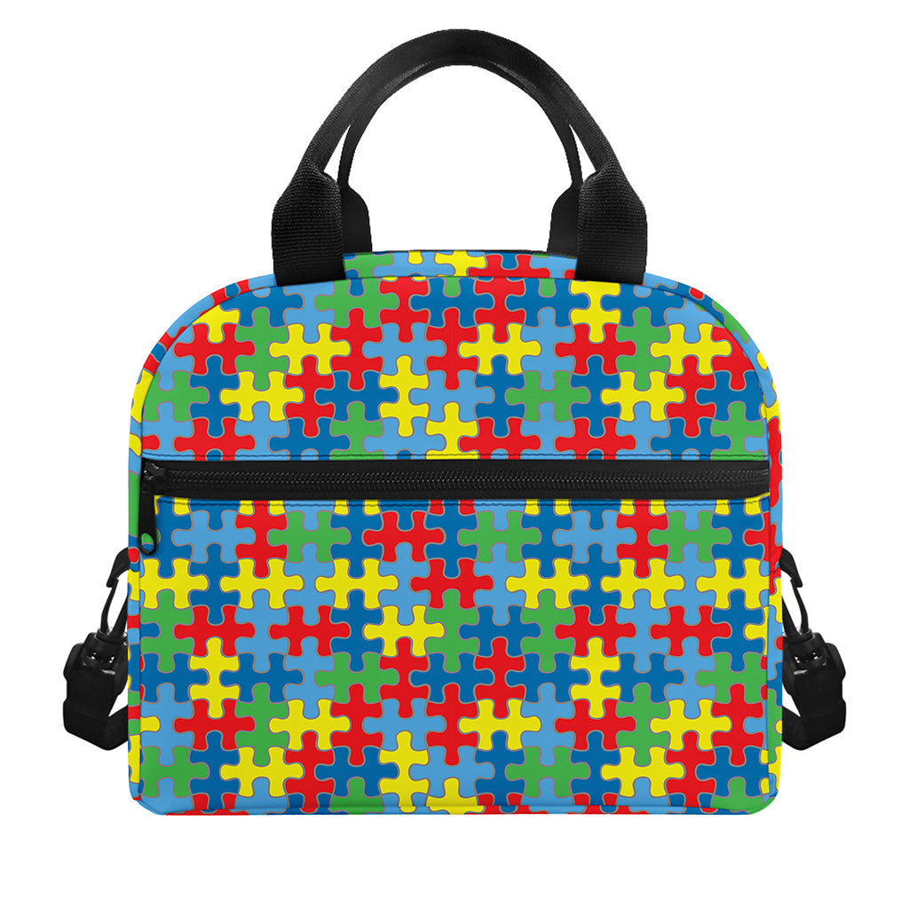 Autism Awareness Jigsaw Print Insulated Lunch Bag