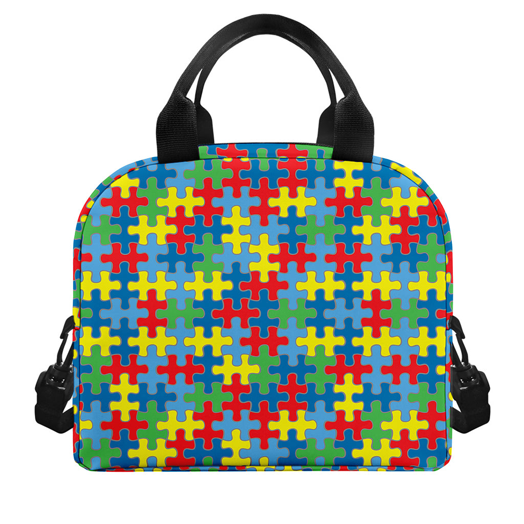Autism Awareness Jigsaw Print Insulated Lunch Bag