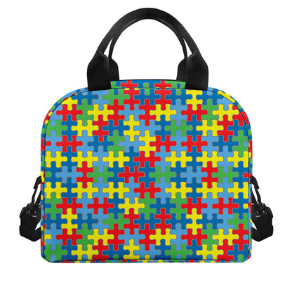 Autism Awareness Jigsaw Print Insulated Lunch Bag