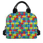 Autism Awareness Jigsaw Print Insulated Lunch Bag