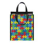 Autism Awareness Jigsaw Print Insulated Lunch Tote