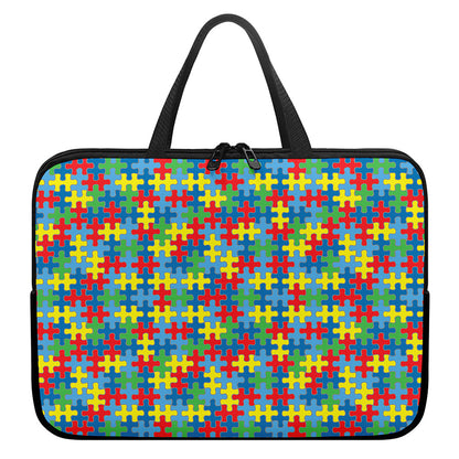 Autism Awareness Jigsaw Print Laptop Sleeve With Handle