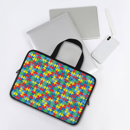 Autism Awareness Jigsaw Print Laptop Sleeve With Handle
