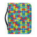 Autism Awareness Jigsaw Print Leather Bible Cover
