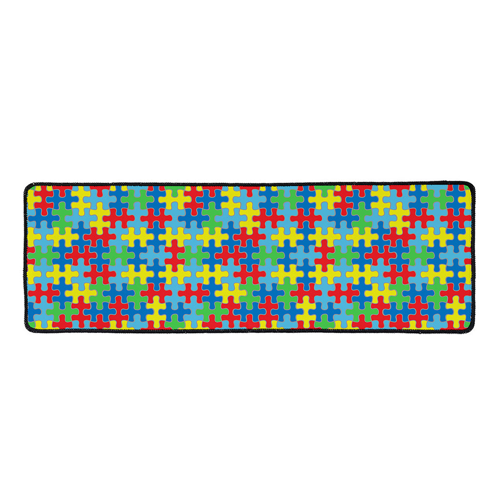 Autism Awareness Jigsaw Print Long Kitchen Mat
